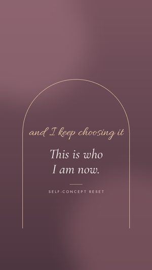 Wallpaper: This is who I am now.